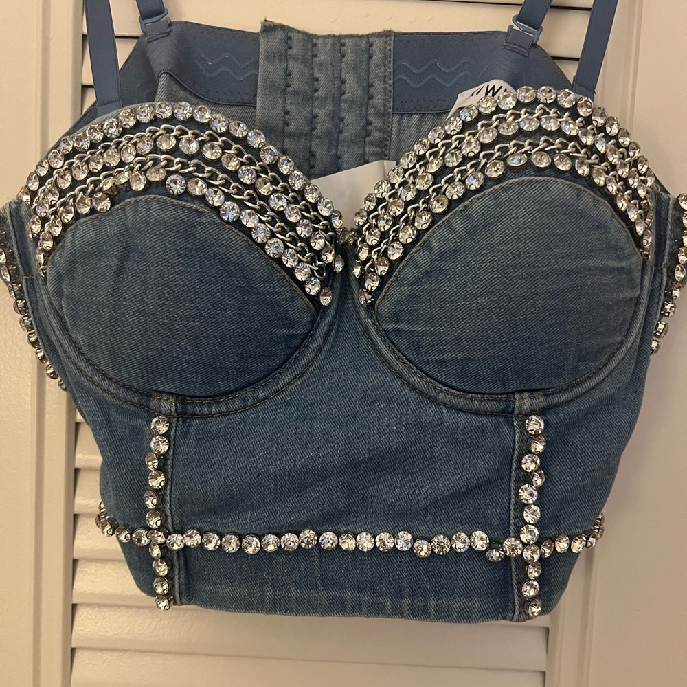 Denim crop top
